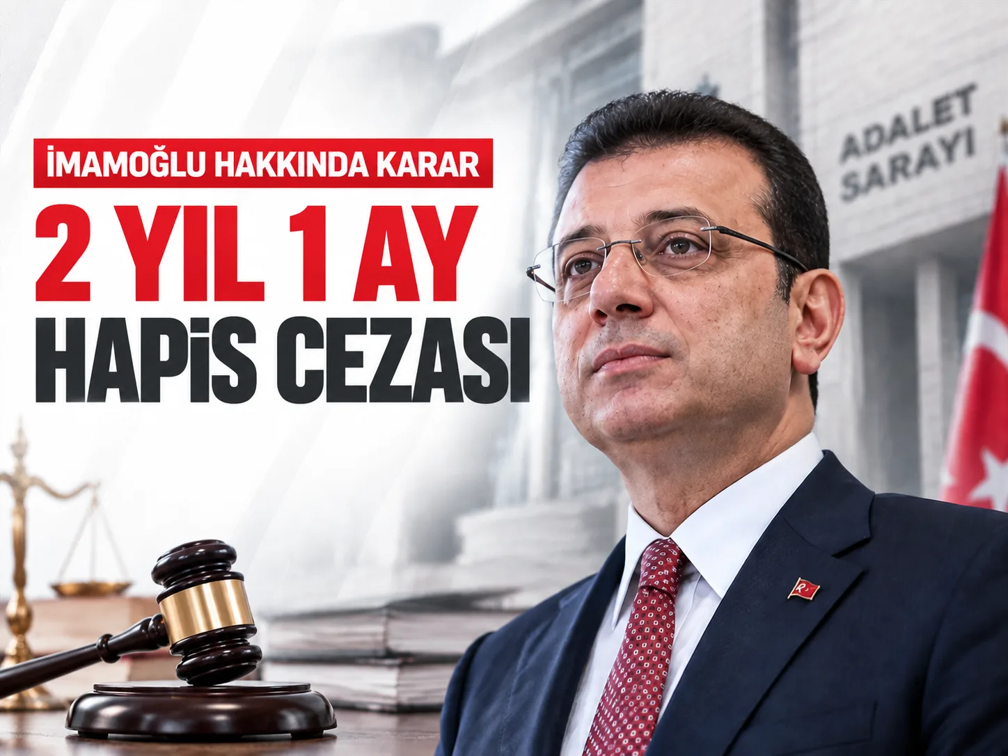 Ekrem İmamoğlu'na 2 yıl 1 ay hapis cezası