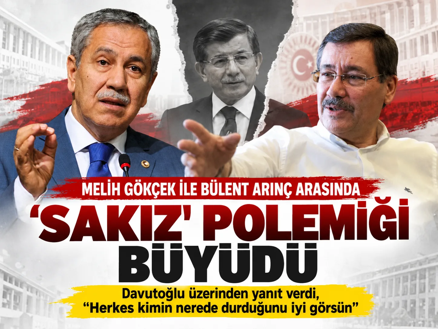 Melih Gökçek ile Bülent Arınç arasında 'sakız' polemiği büyüdü: Davutoğlu üzerinden yanıt verdi, “Herkes kimin nerede durduğunu iyi görsün”